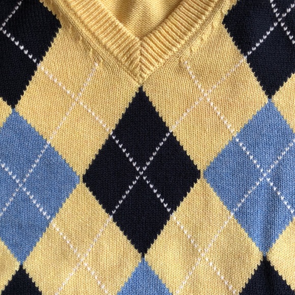 346 Brooks Brothers Supima Cotton Men's Sweater Vest Argyle Design Large - Picture 7 of 7